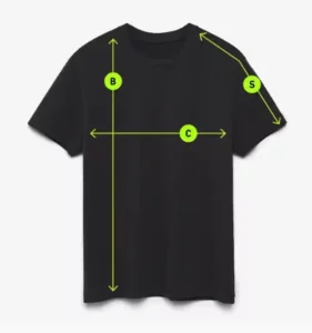T shirt measure unisex